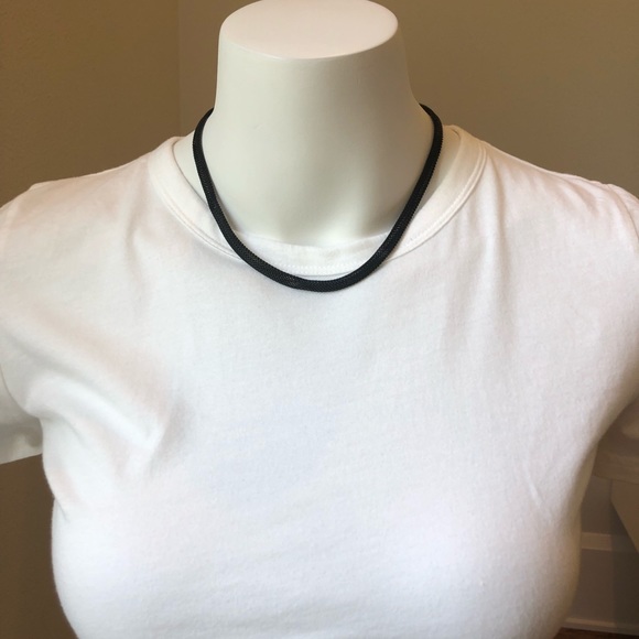 Black Mesh Choker Necklace - Picture 1 of 4